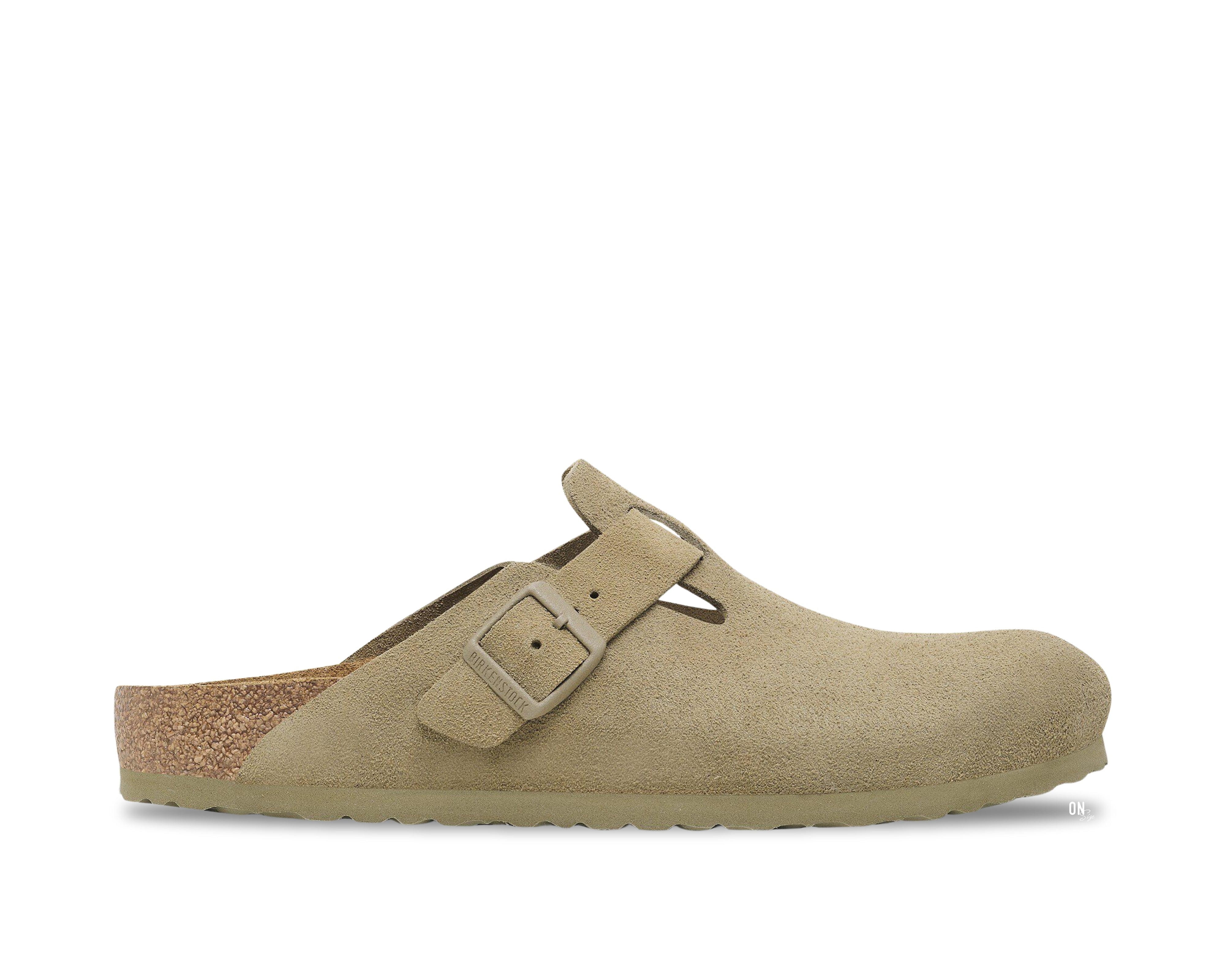 Birkenstock Boston Suede Faded Khaki - OnSize