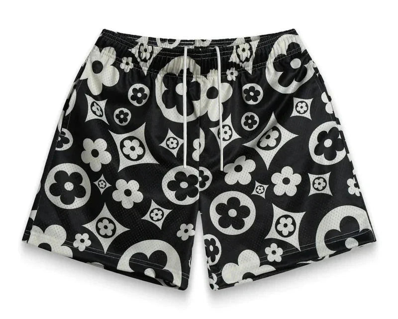 Bravest Studios Flower Shorts Black - OnSize