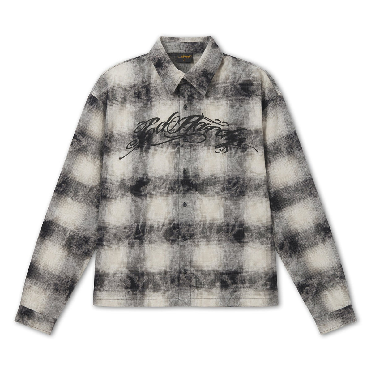 Ed Hardy Dead Or Alive Acid Wash Graphic Shirt Black - OnSize