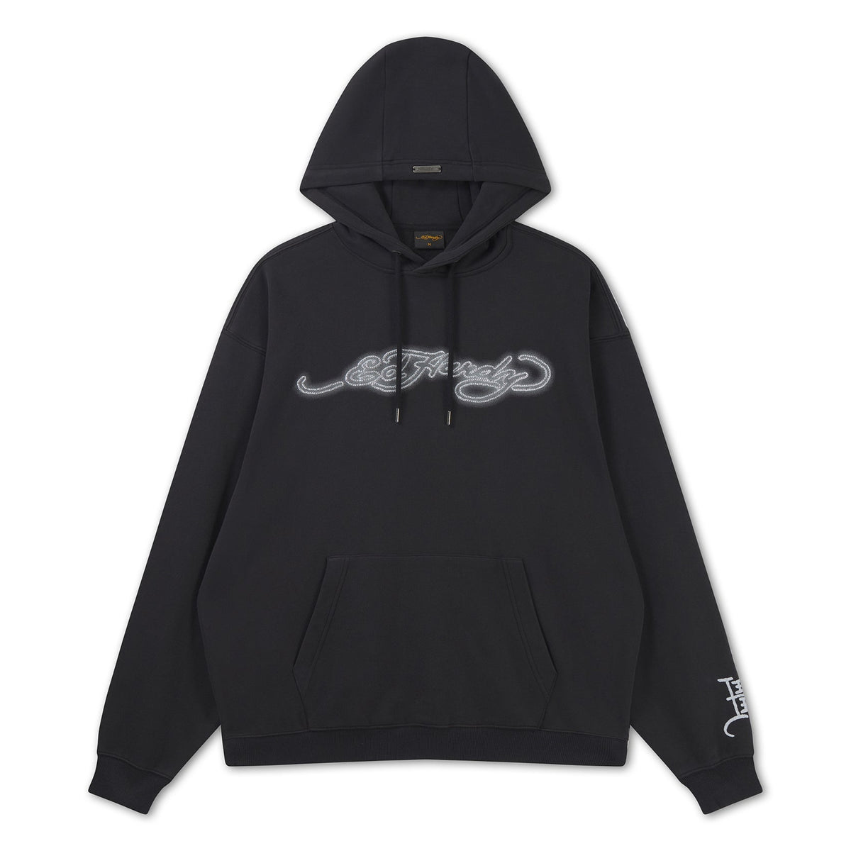 Ed Hardy Dead Or Alive Diamante Relaxed Hoodie Black - OnSize