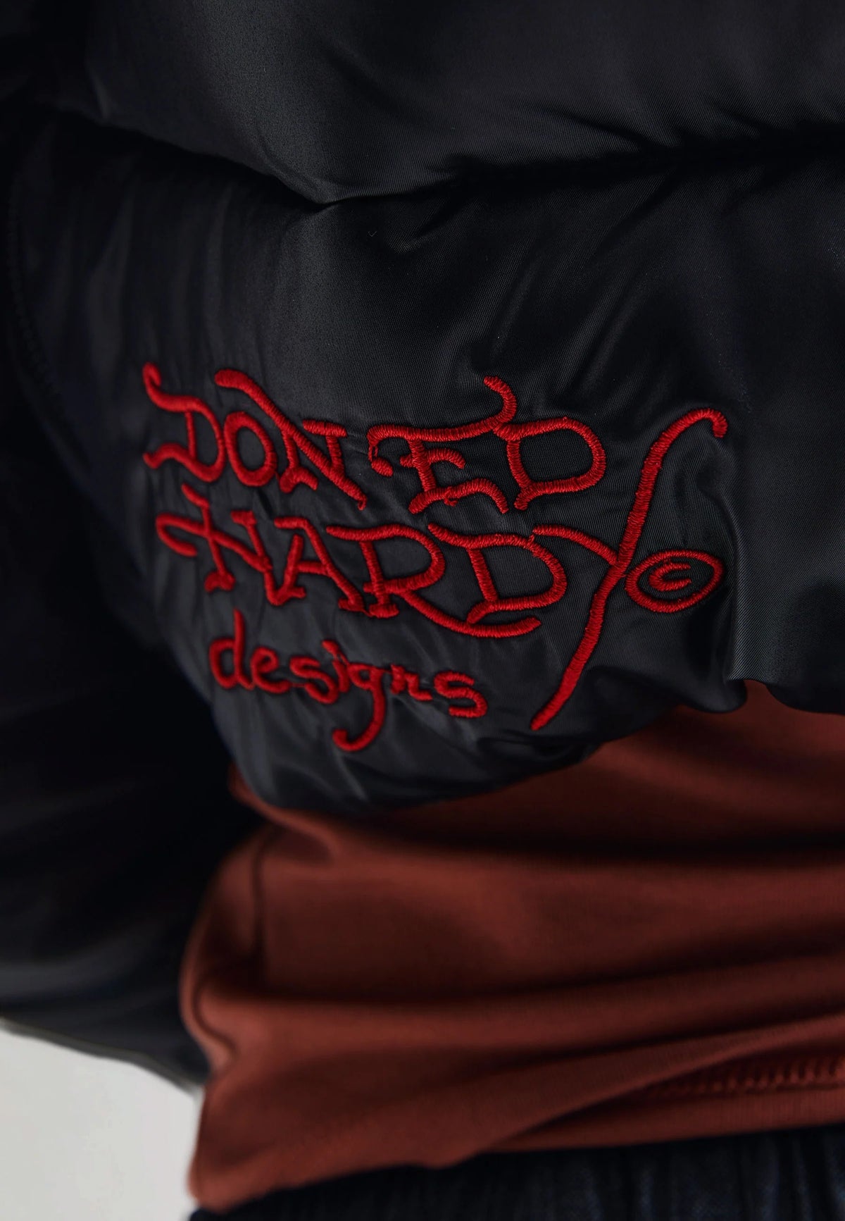 Ed Hardy Cropped Puffer Jacket Black