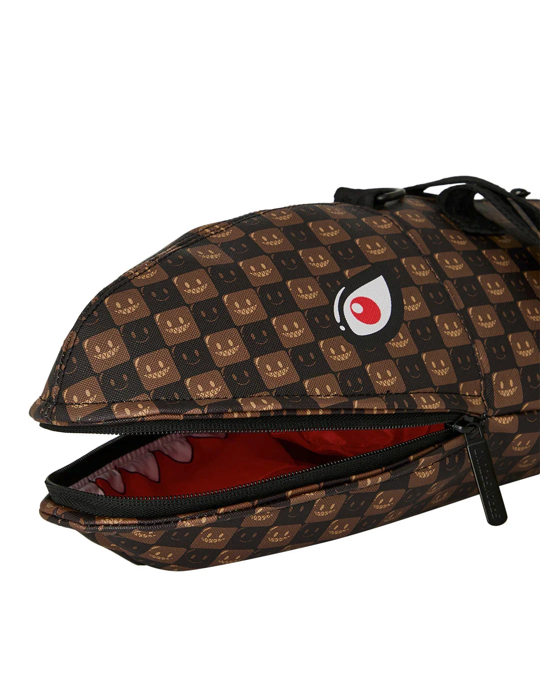 Sprayground Sharks In Paris WTF Bubble Brown Check Shark Duffle