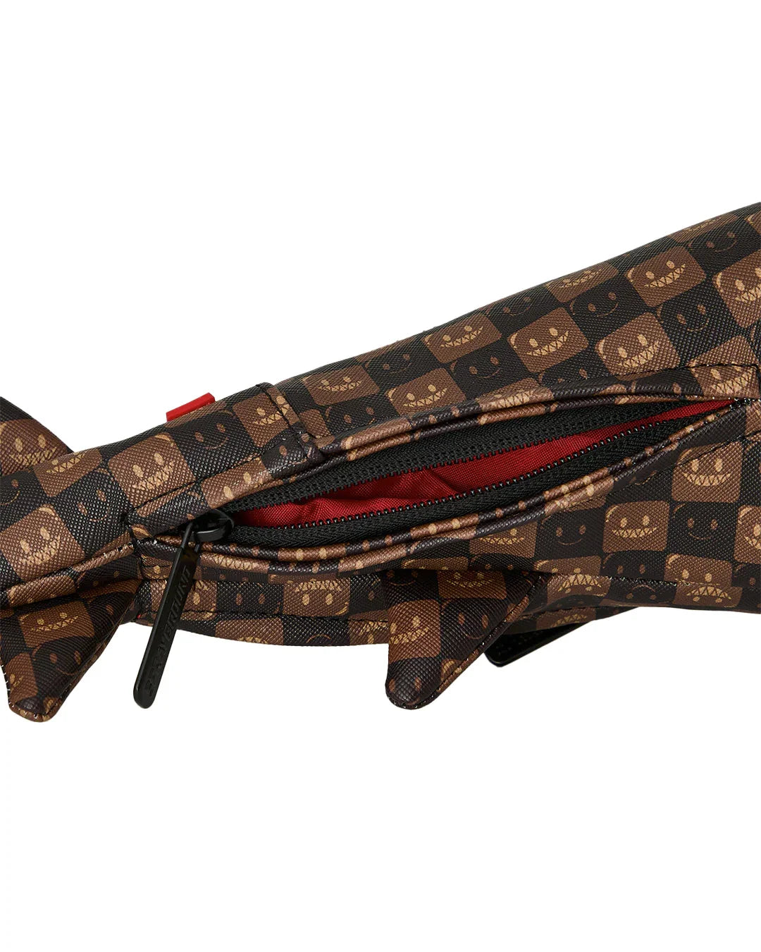 Sprayground Sharks In Paris WTF Bubble Brown Check Shark Duffle