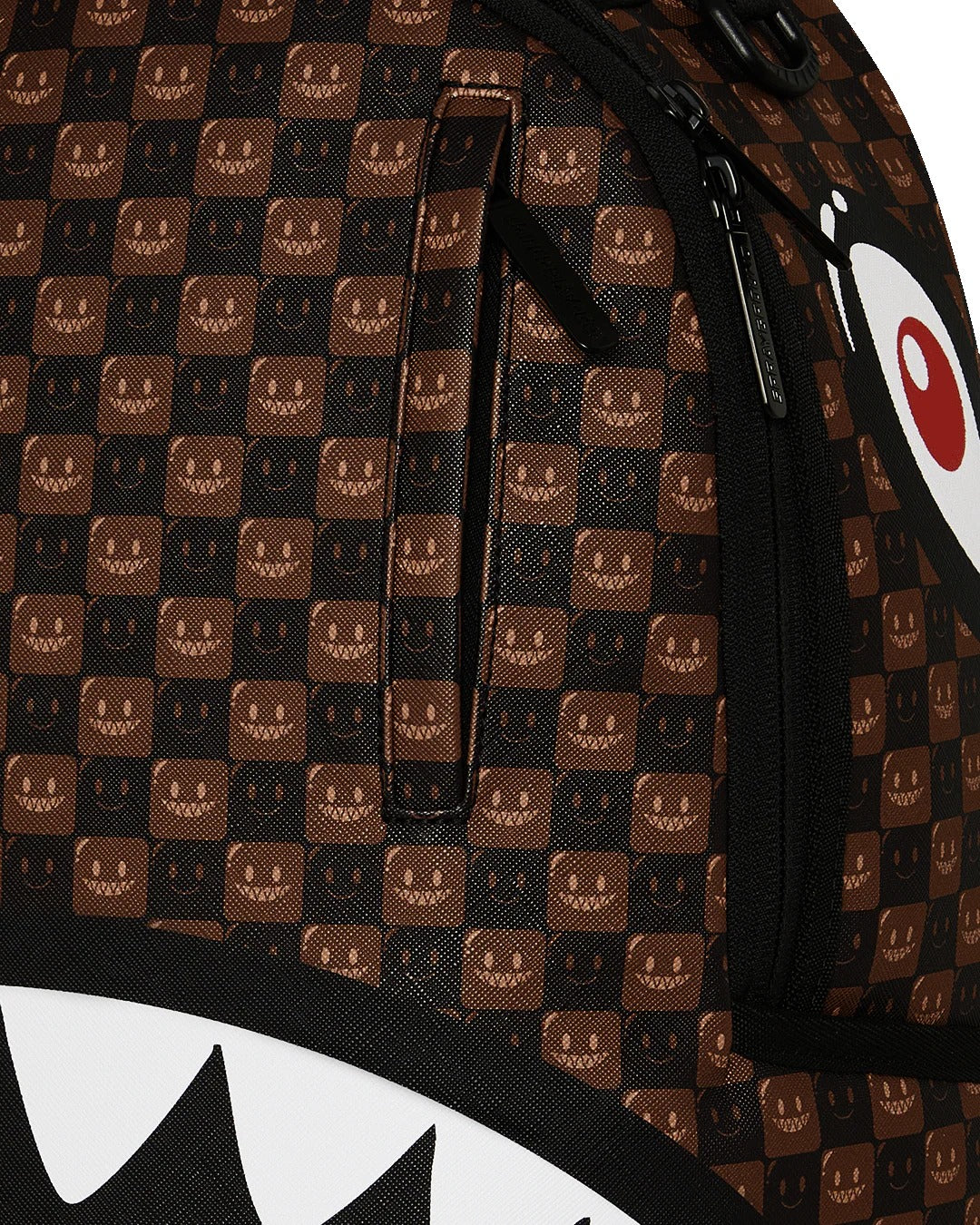 Sprayground Sharks In Paris WTF Bubble Brown Check Backpack