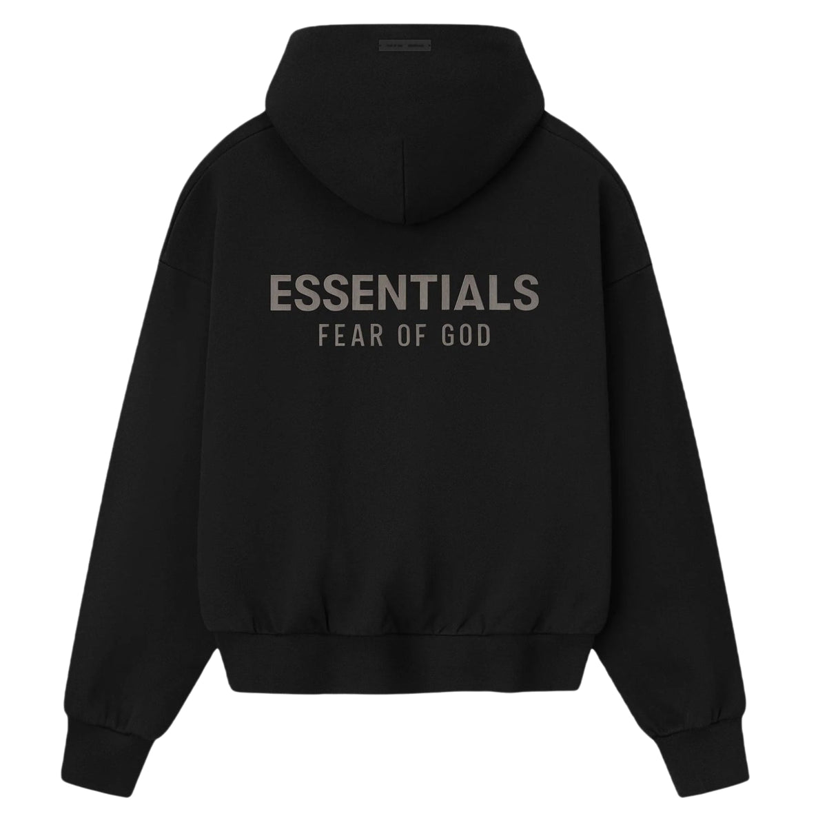 Fear of God Essentials Classic Fleece Hoodie Jet Black (FW25) - OnSize