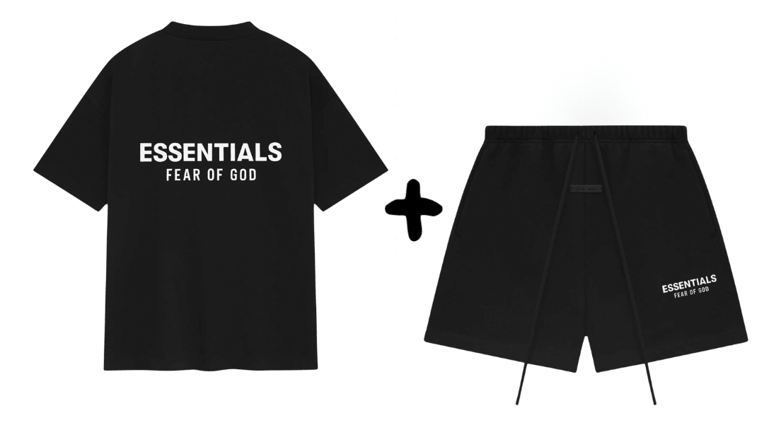 Fear of God Essentials Jet Black (SS25) Summer Set - OnSize