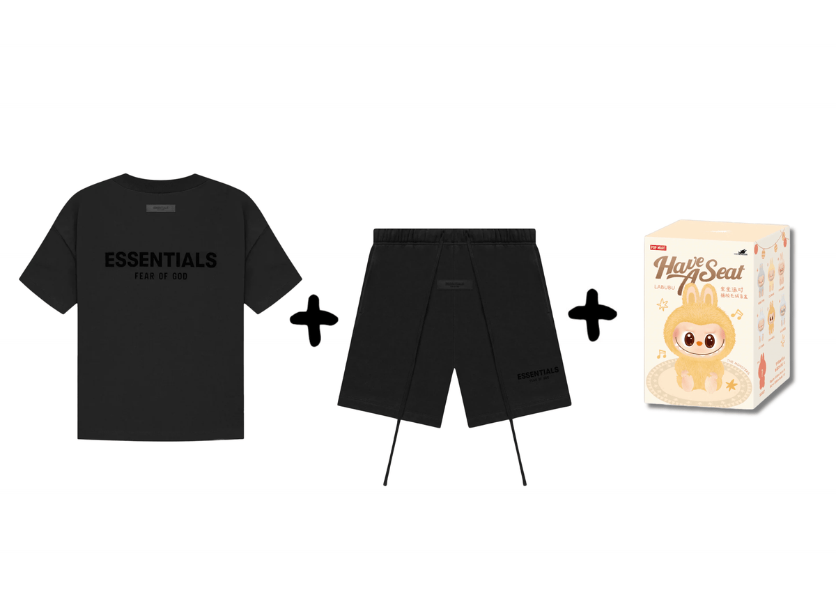 Fear of God Essentials Stretch Limo Summer Set + Labubu - OnSize