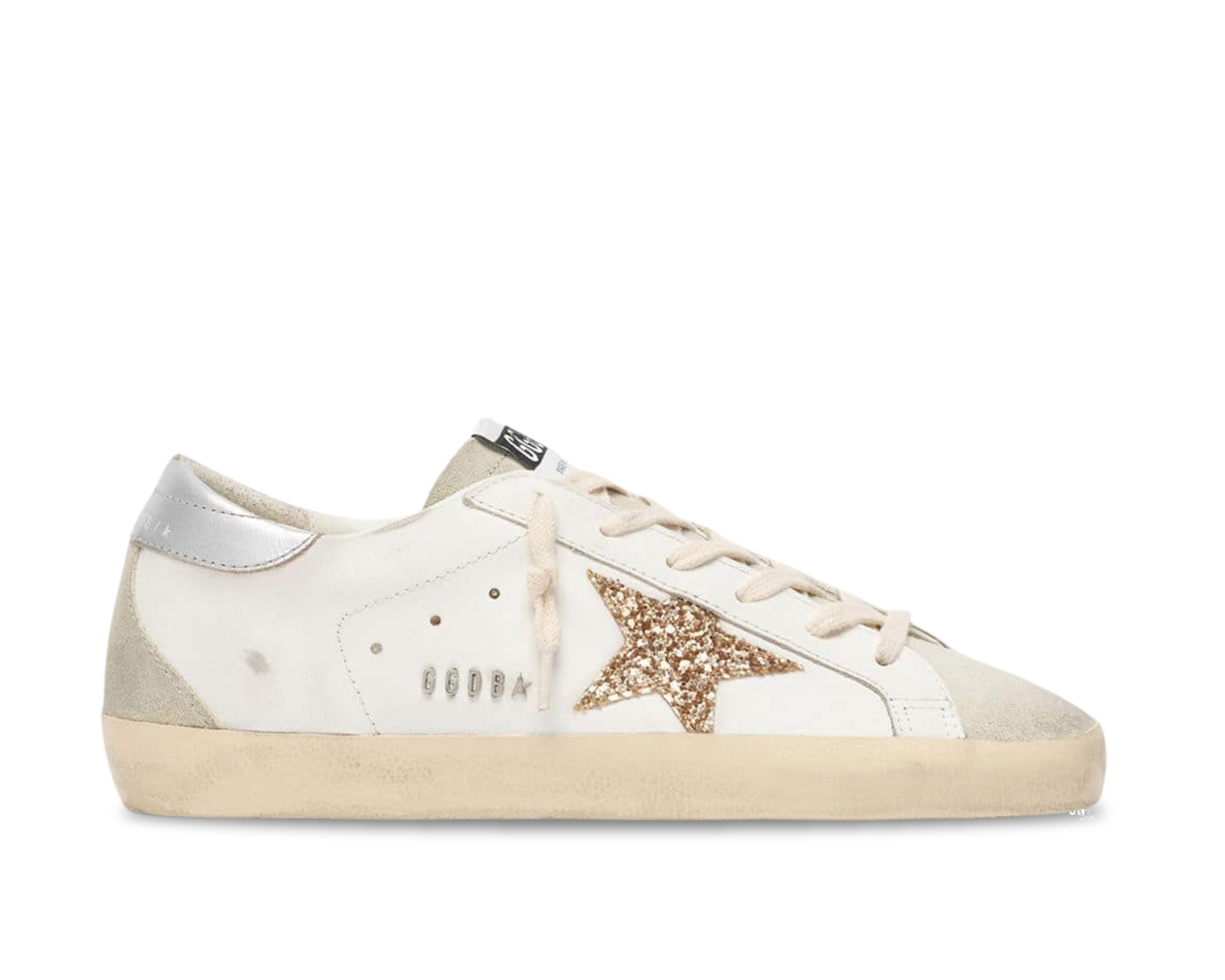 Golden Goose Super-Star Silver Gold Glitter Star - OnSize