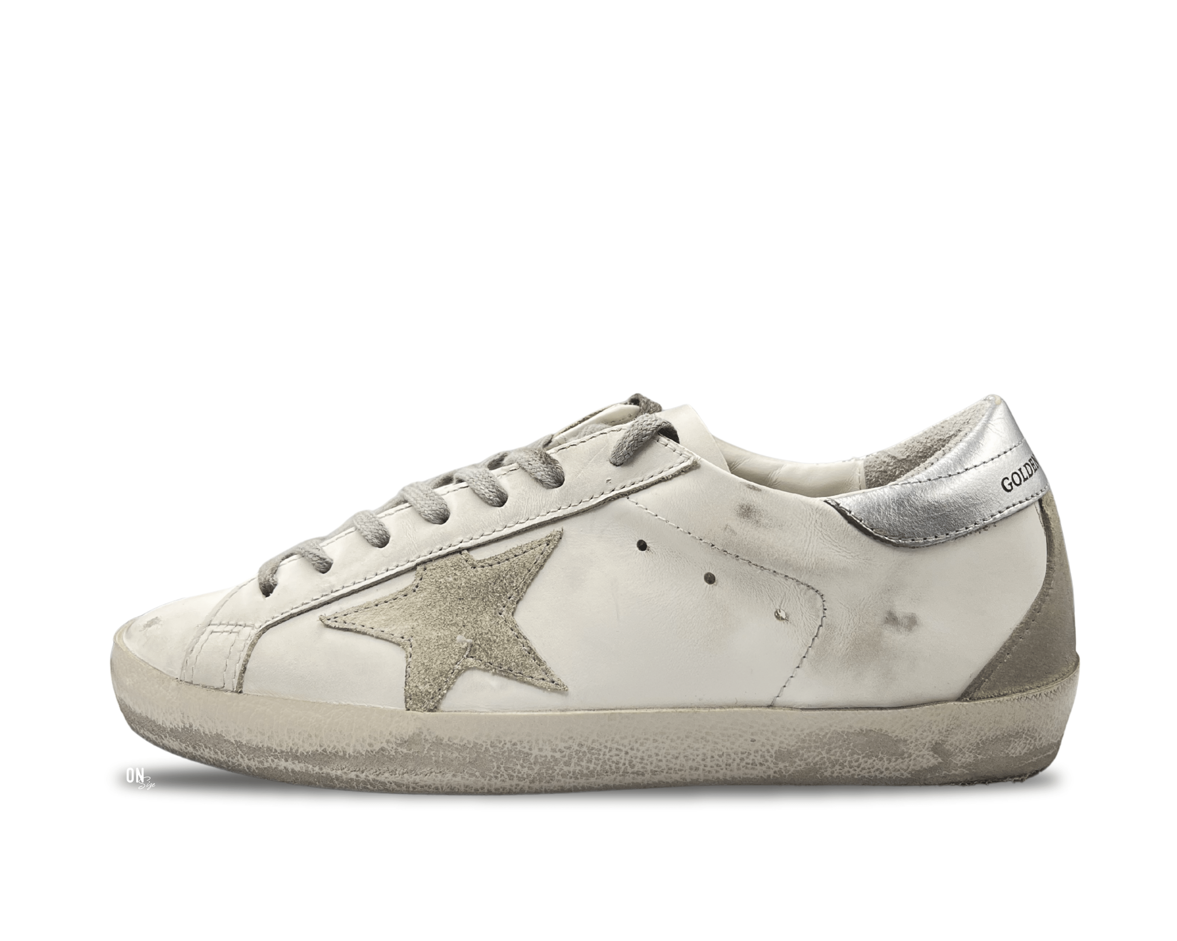 Golden Goose Super-Star White Silver - OnSize