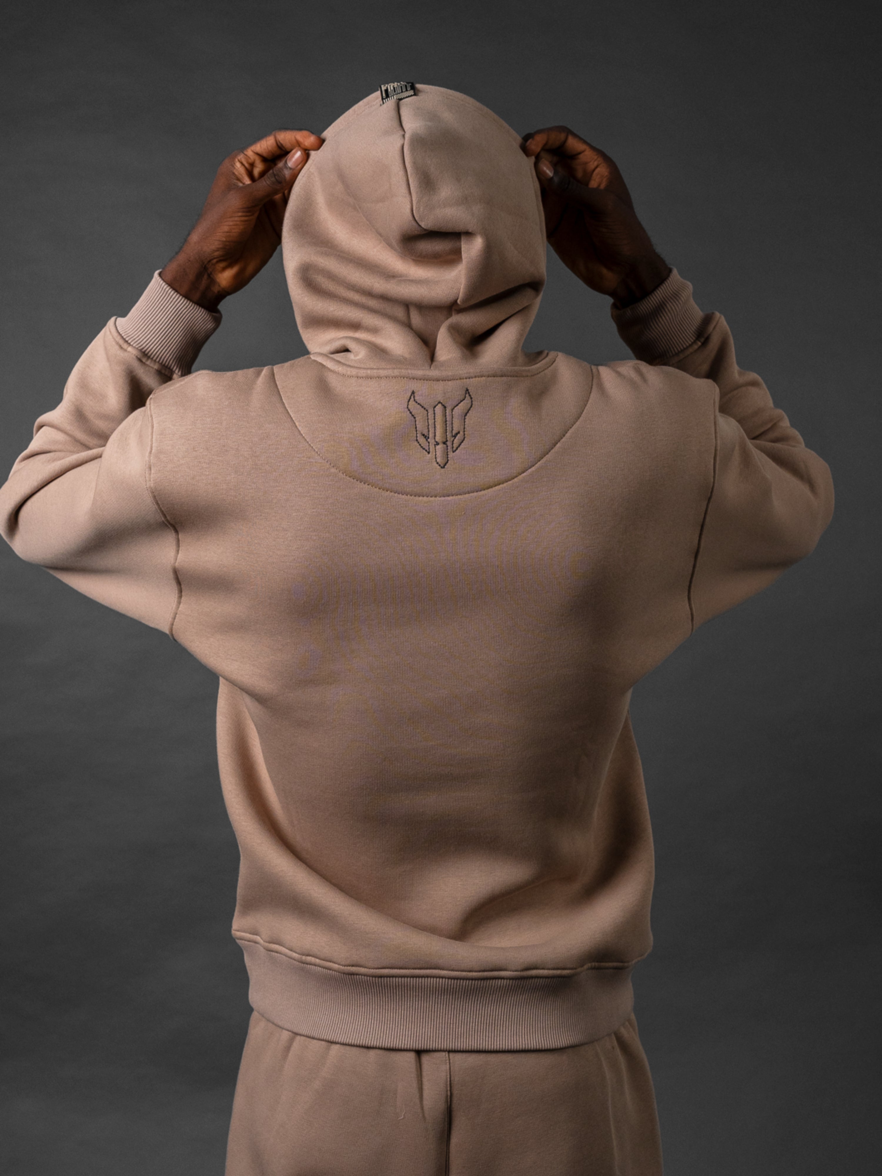 HELL FIGHT Basic Hoodie Sand - OnSize
