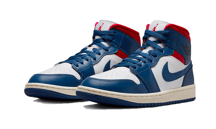 Jordan 1 Mid French Blue Gym Red - OnSize