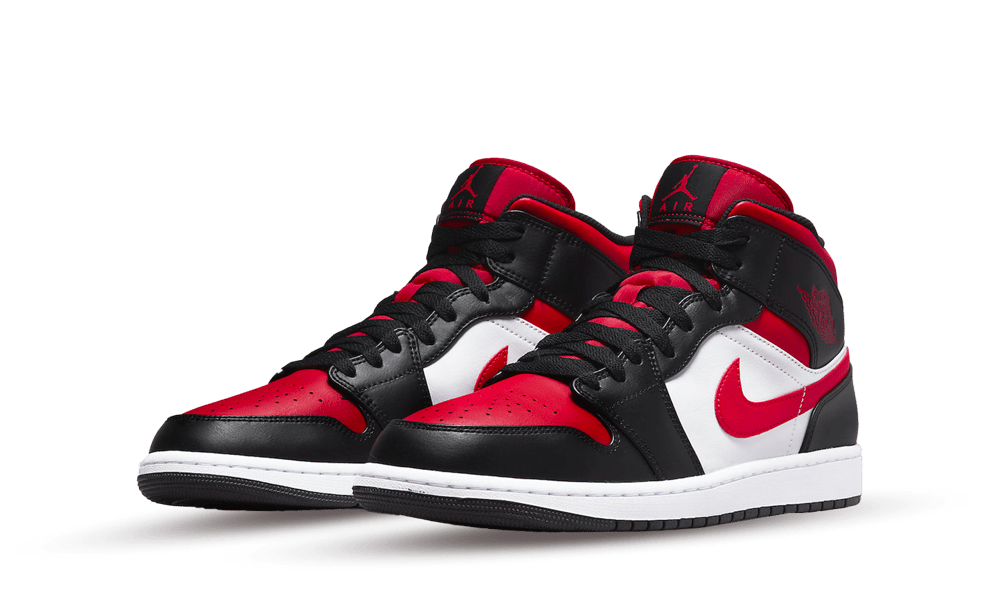 Jordan 1 Mid White Black Red - OnSize