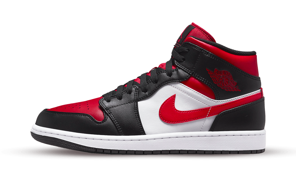 Jordan 1 Mid White Black Red - OnSize