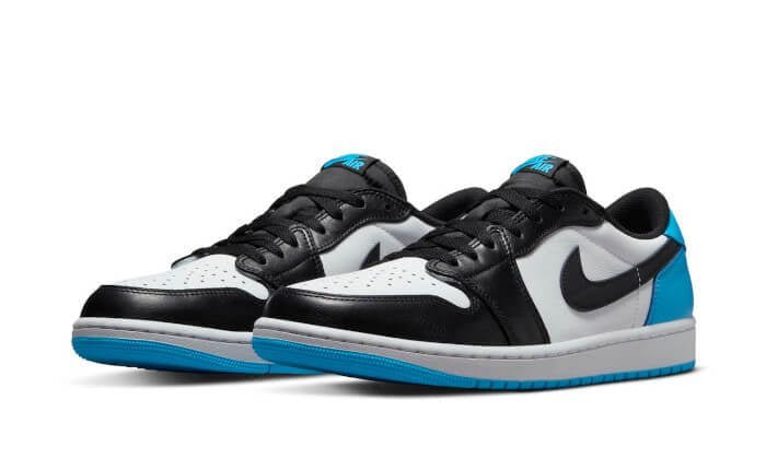 Jordan 1 Retro Low OG Black Dark Powder Blue - OnSize