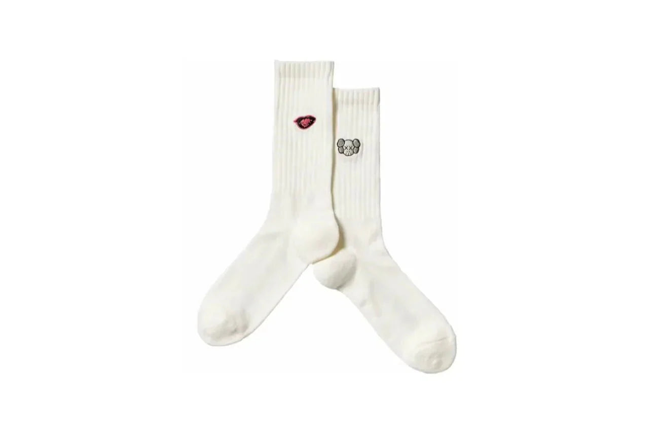 ‍Kaws x Uniqlo Warhol Socks White - OnSize