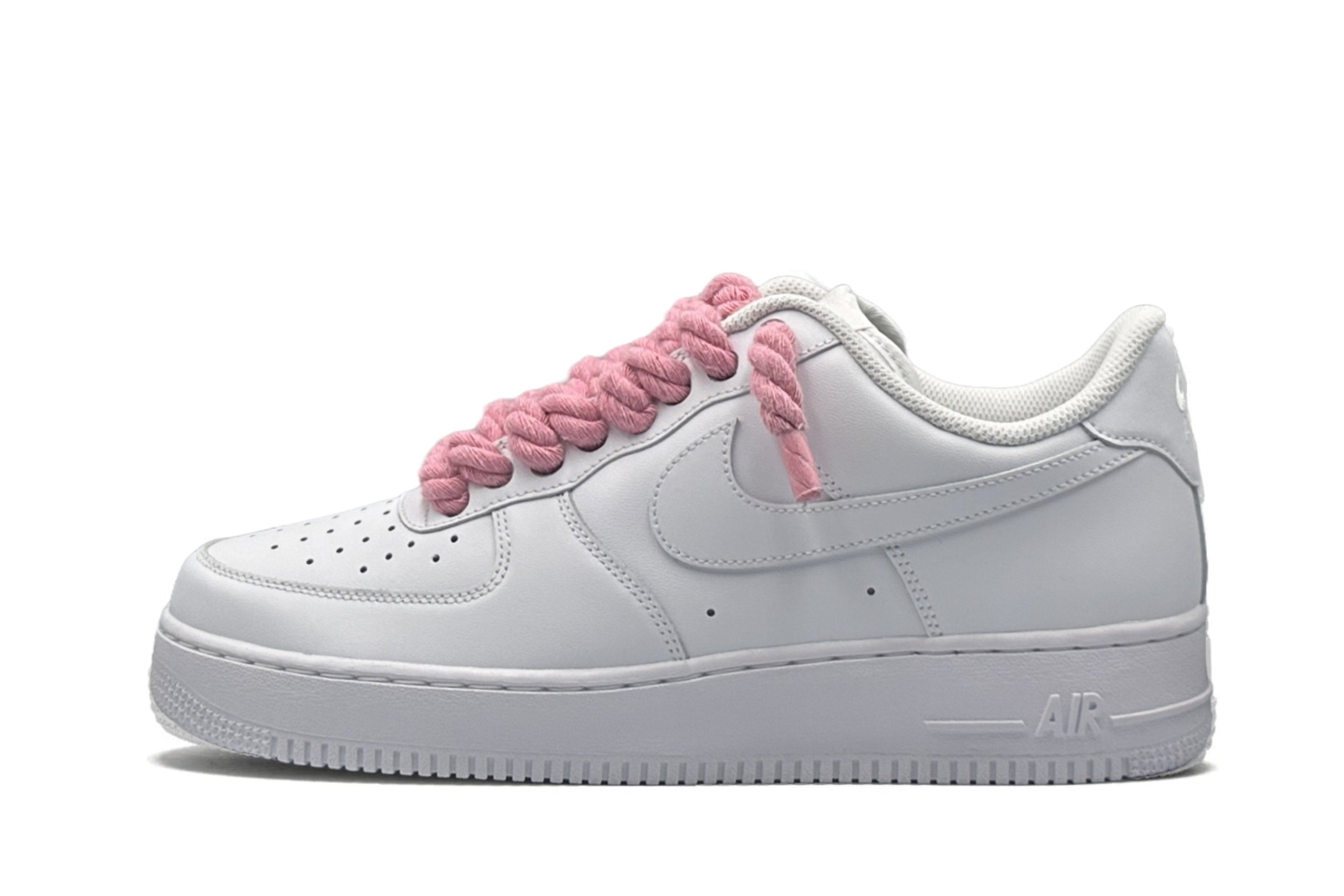 Air Force 1 ホワイト ピンクロープシューレース Nike Air Force 1 Low '07 White / Pink Rope Laces