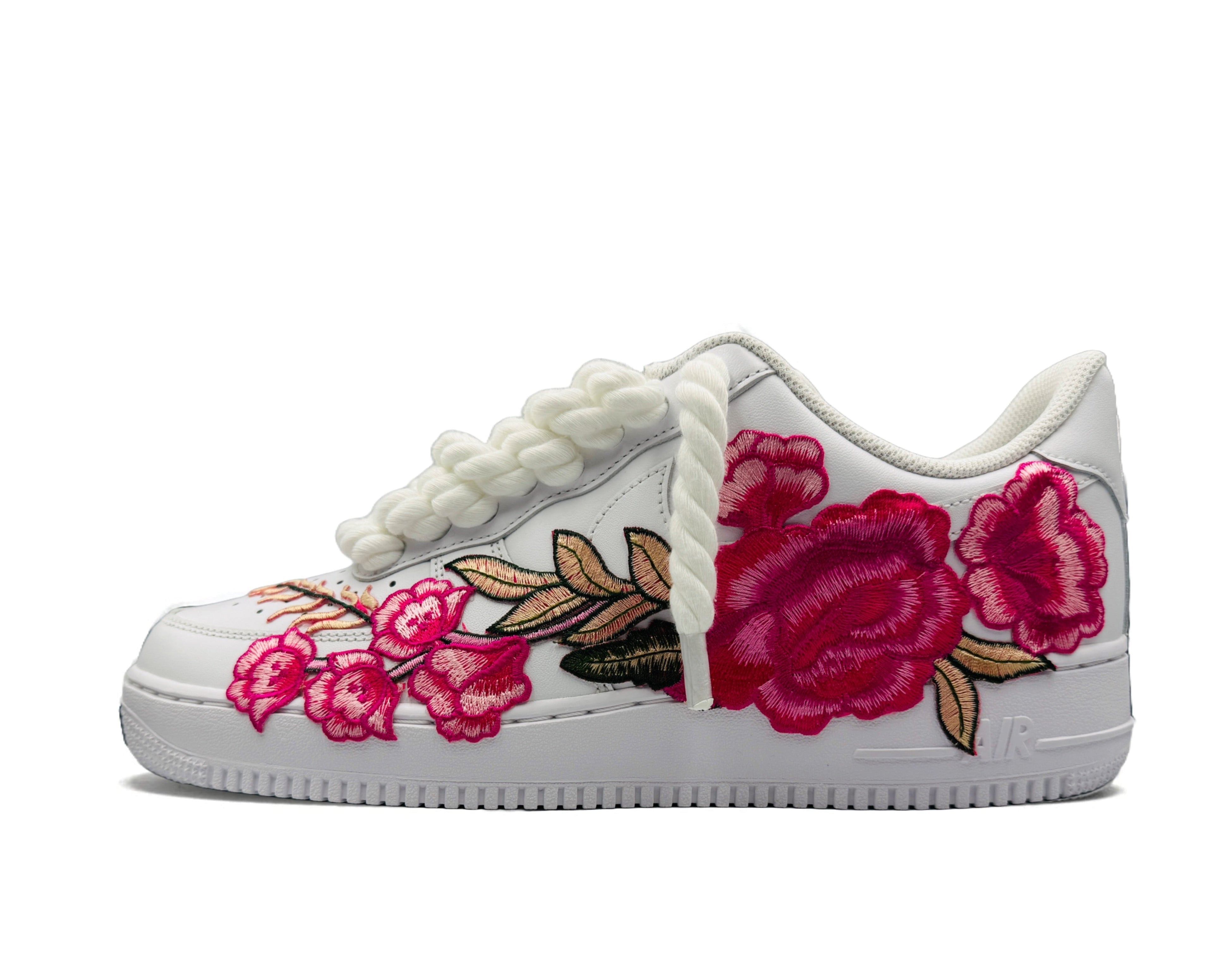 NIKE Air Force 1 ローカット ホワイト ピンクシューレース Nike Air Force 1 Low '07 White / Pink Rose Rope Laces