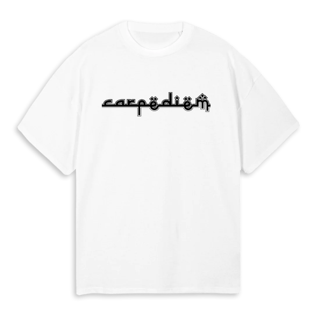 Oversized White "Seize The Night" T-shirt - OnSize