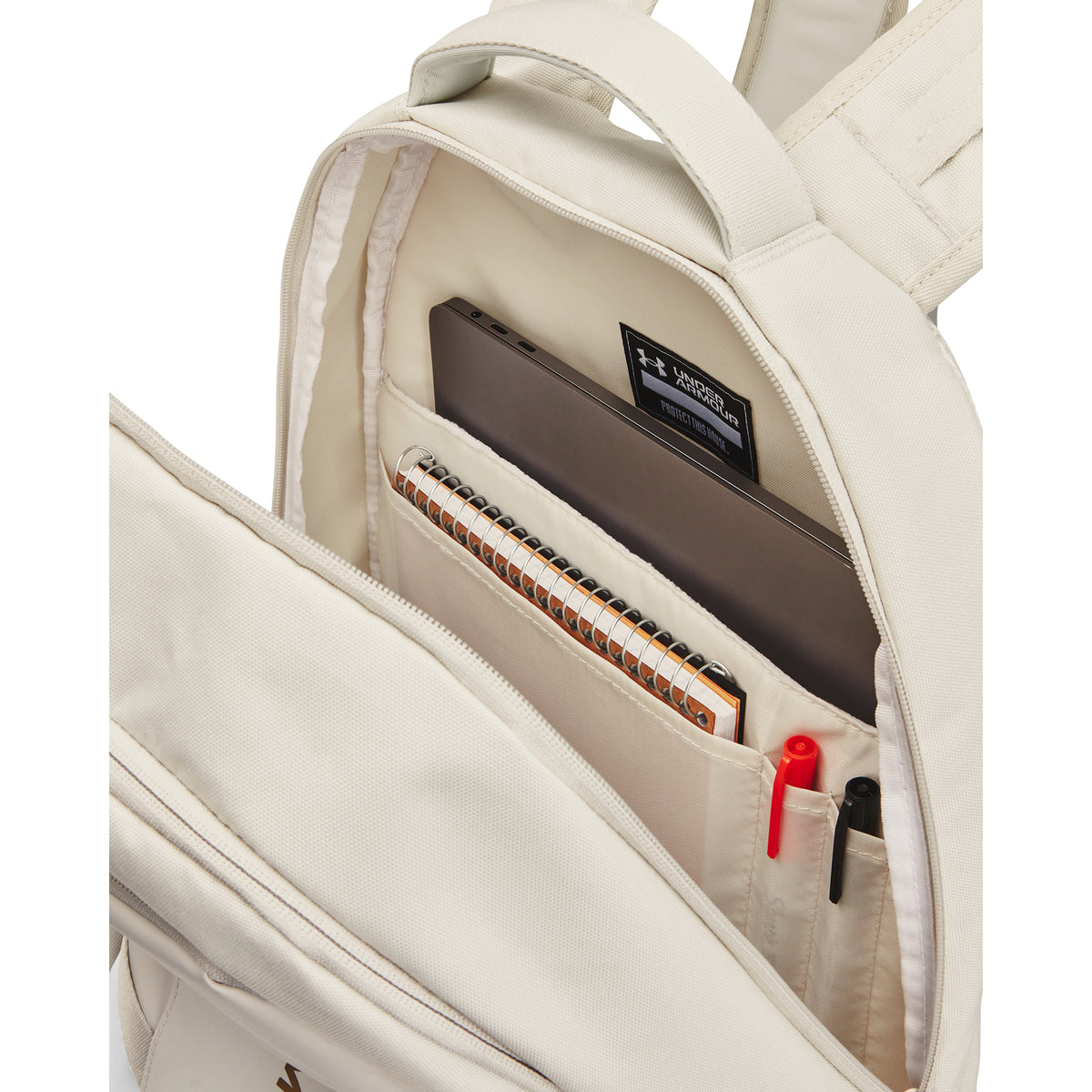 Under Armour UA Hustle 6.0 Pro Backpack Summit White Metallic Gold