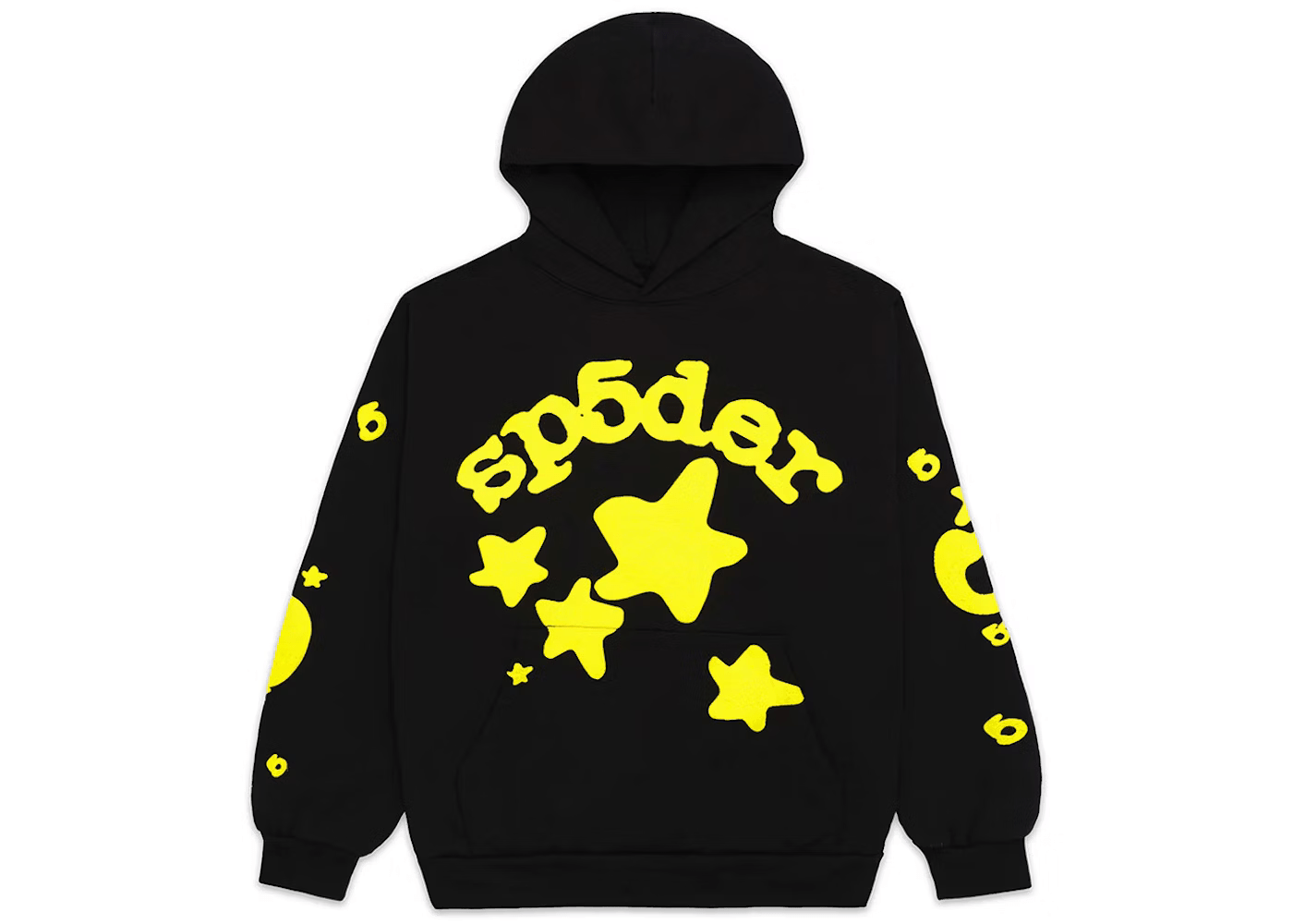 Sp5der Beluga Hoodie Onyx/Yellow - OnSize