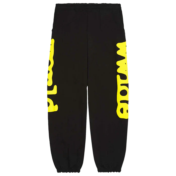 Sp5der Beluga Sweatpants Onyx/Yellow - OnSize