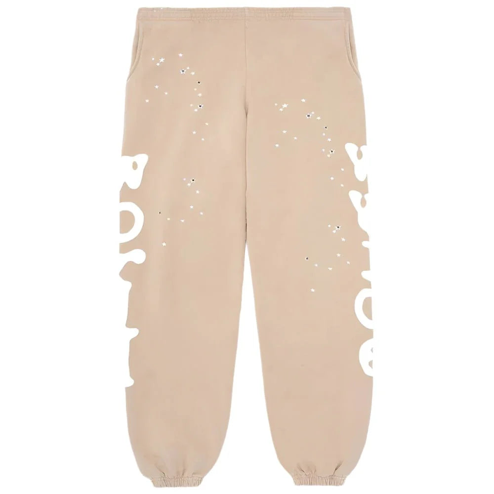Sp5der Beluga Sweatpants Sand - OnSize