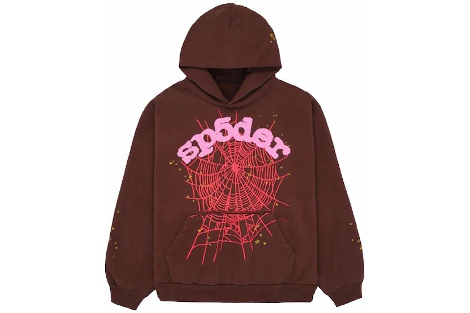 Sp5der Web Hoodie Brown - OnSize