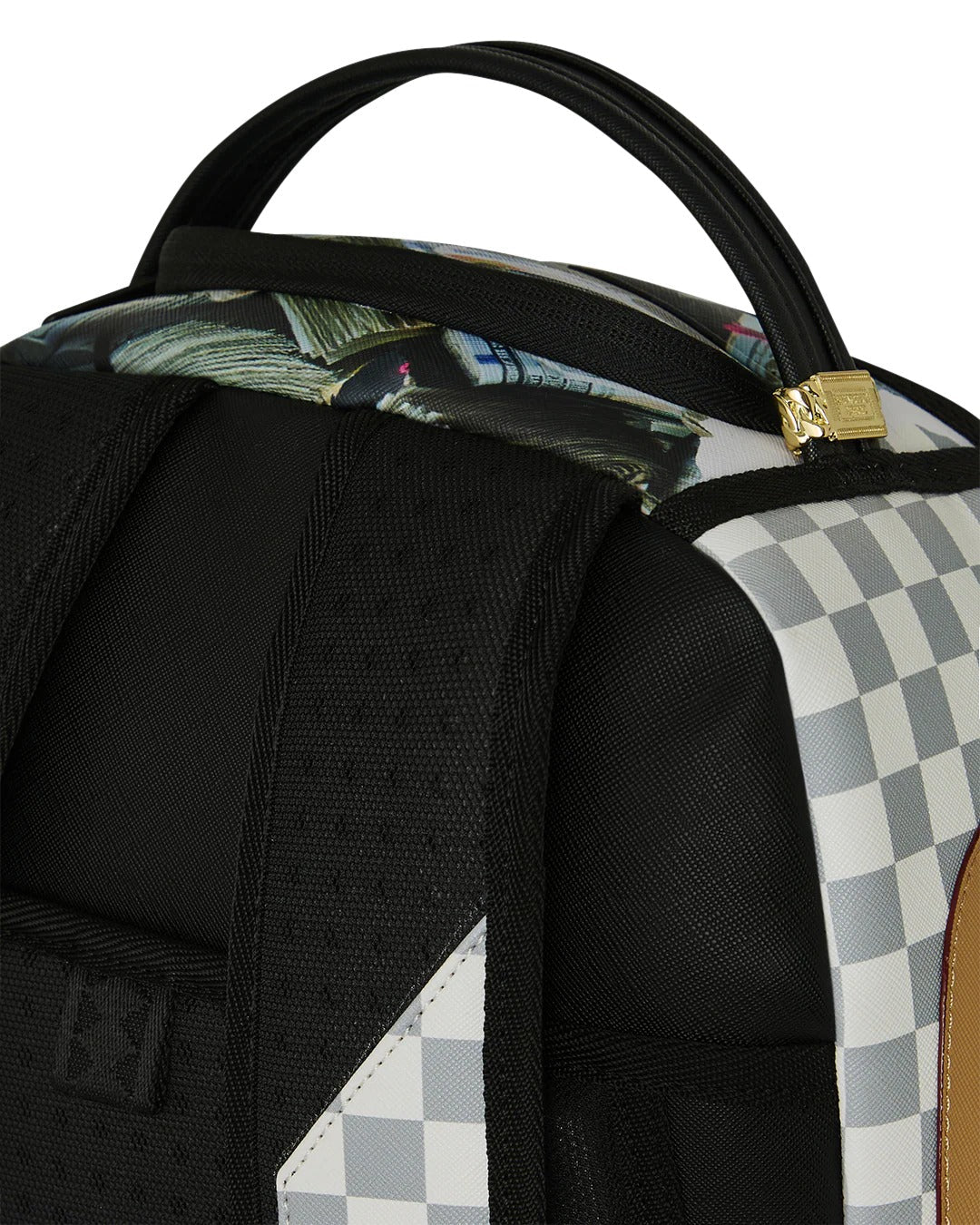 Sprayground Cream Check Full Of Cash Backpack - OnSize