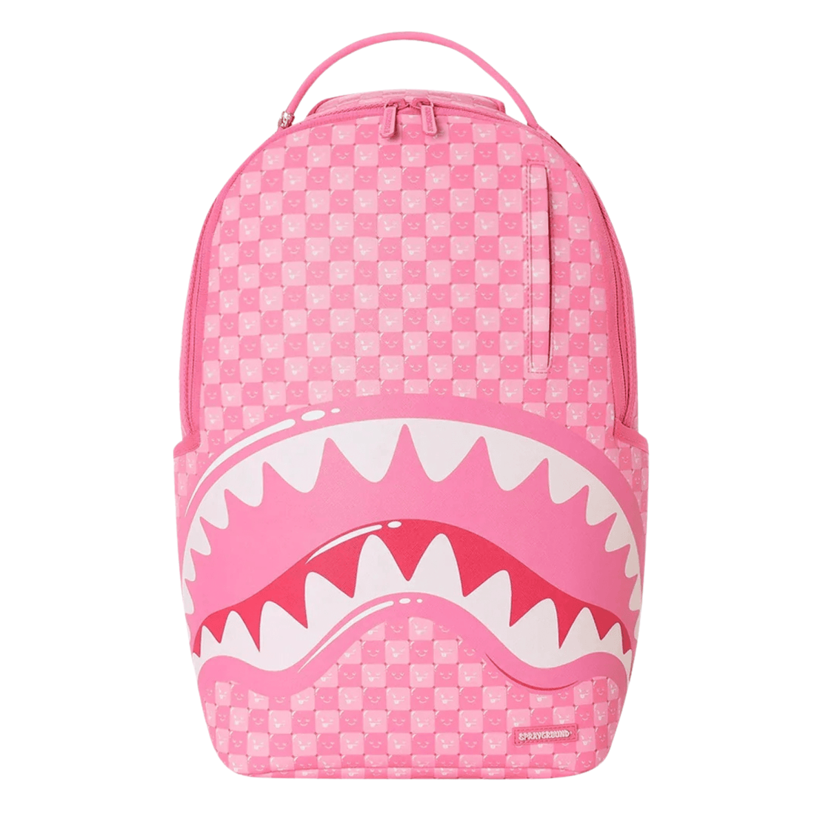 Sprayground Pink New Check Faces Pink Backpack - OnSize