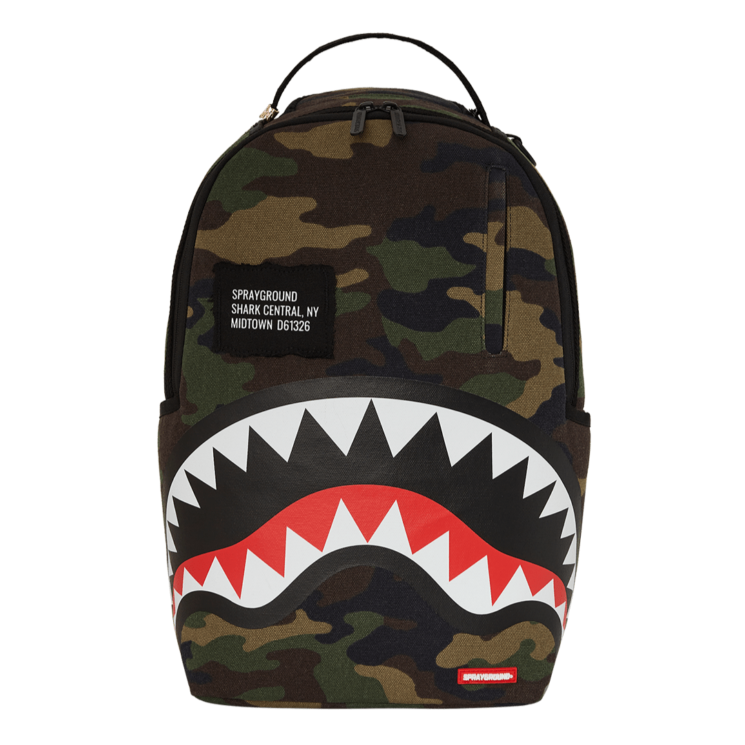 Sprayground Shark Central Camo DLXS Backpack - OnSize