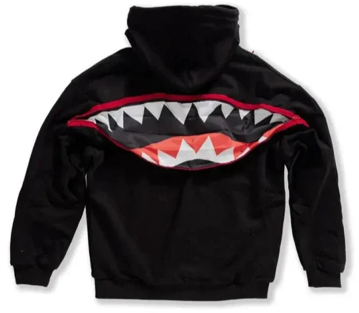 Sprayground Hidden In The Zipper Shark Fullzip Hoodie - OnSize