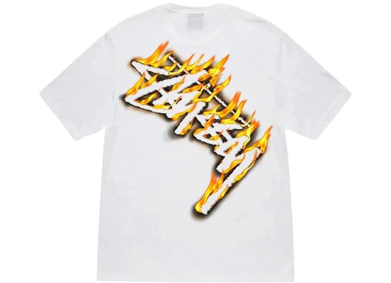 Stussy Burning Stock Tee White - OnSize