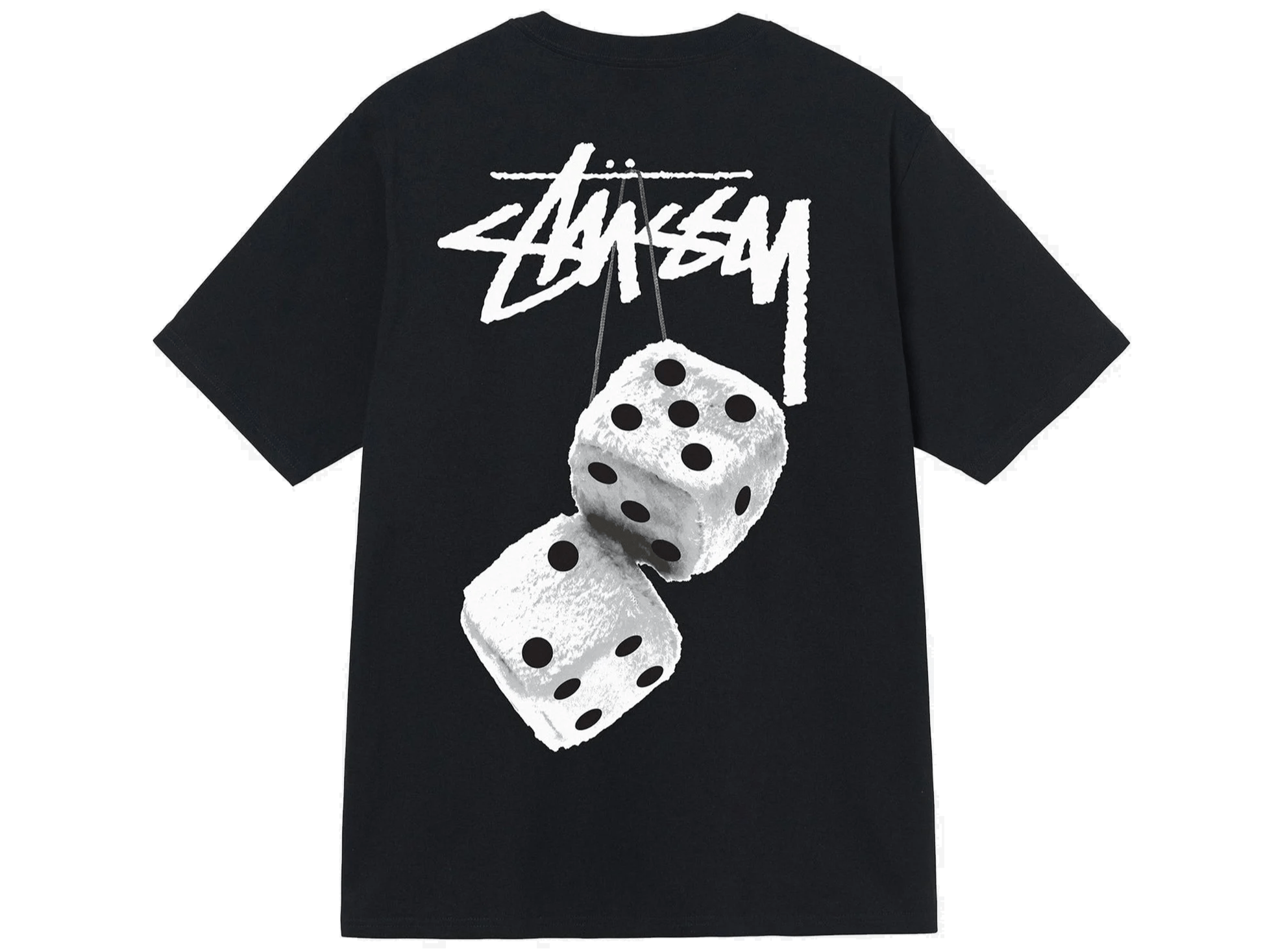 Stussy Fuzzy Dice Tee Black - OnSize