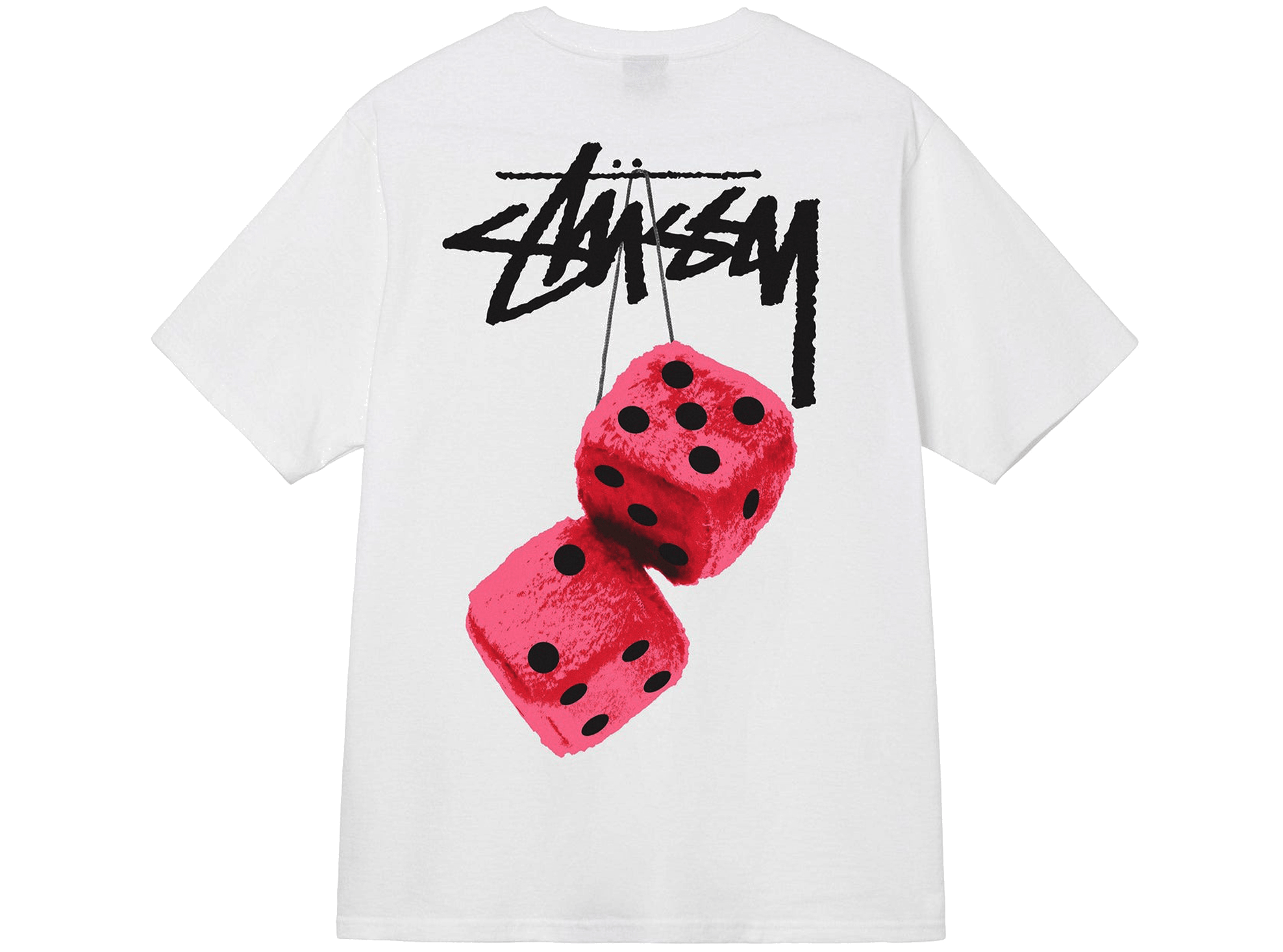 Stussy Fuzzy Dice Tee White - OnSize