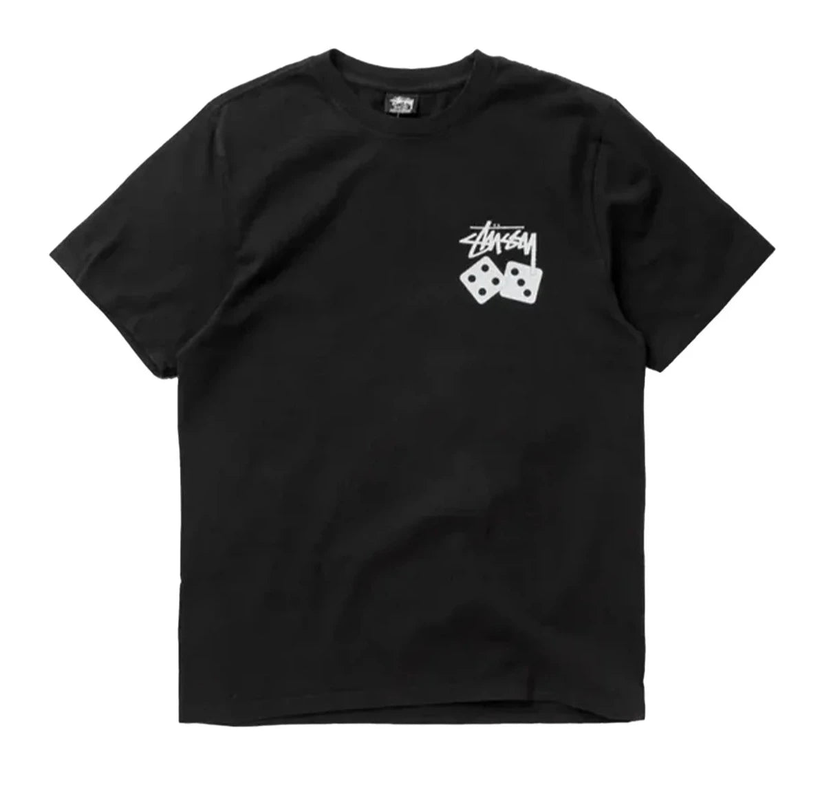 Stussy Pigment Dyed Dice Tee Black - OnSize