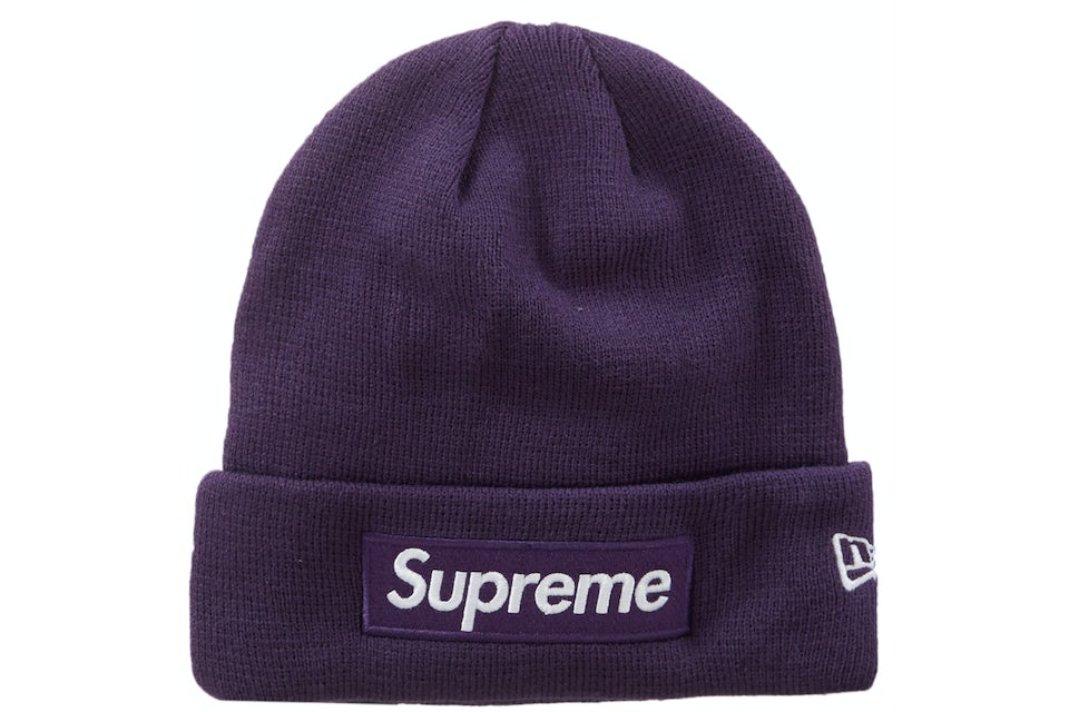 Supreme New Era Box Logo Beanie (FW23) Dark Purple - OnSize