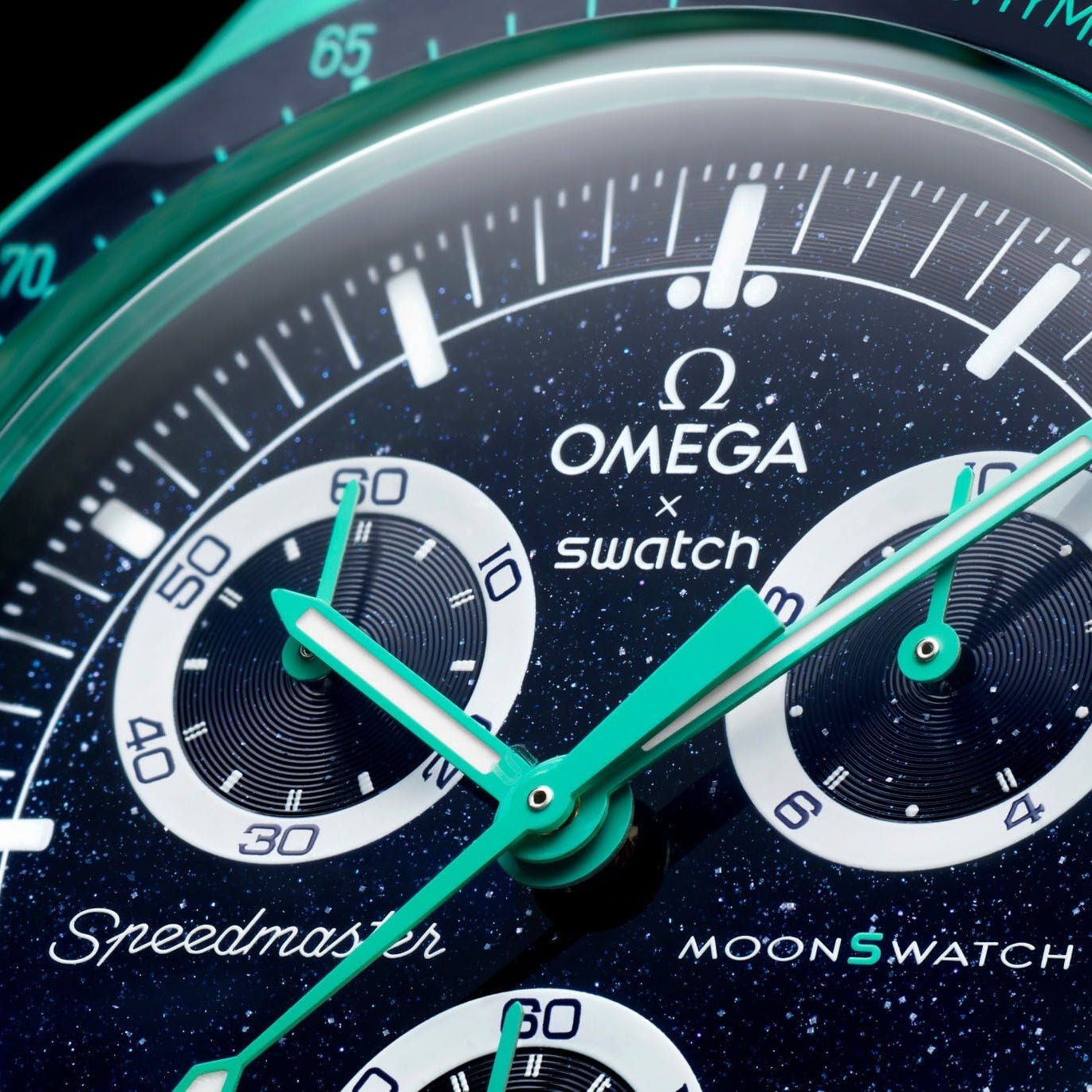 Swatch x Omega Bioceramic Moonswatch Mission On Earth Polar Lights