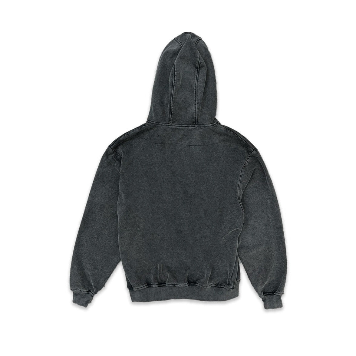 UNREAL OG Iron Logo Hoodie Stone Washed Black - OnSize