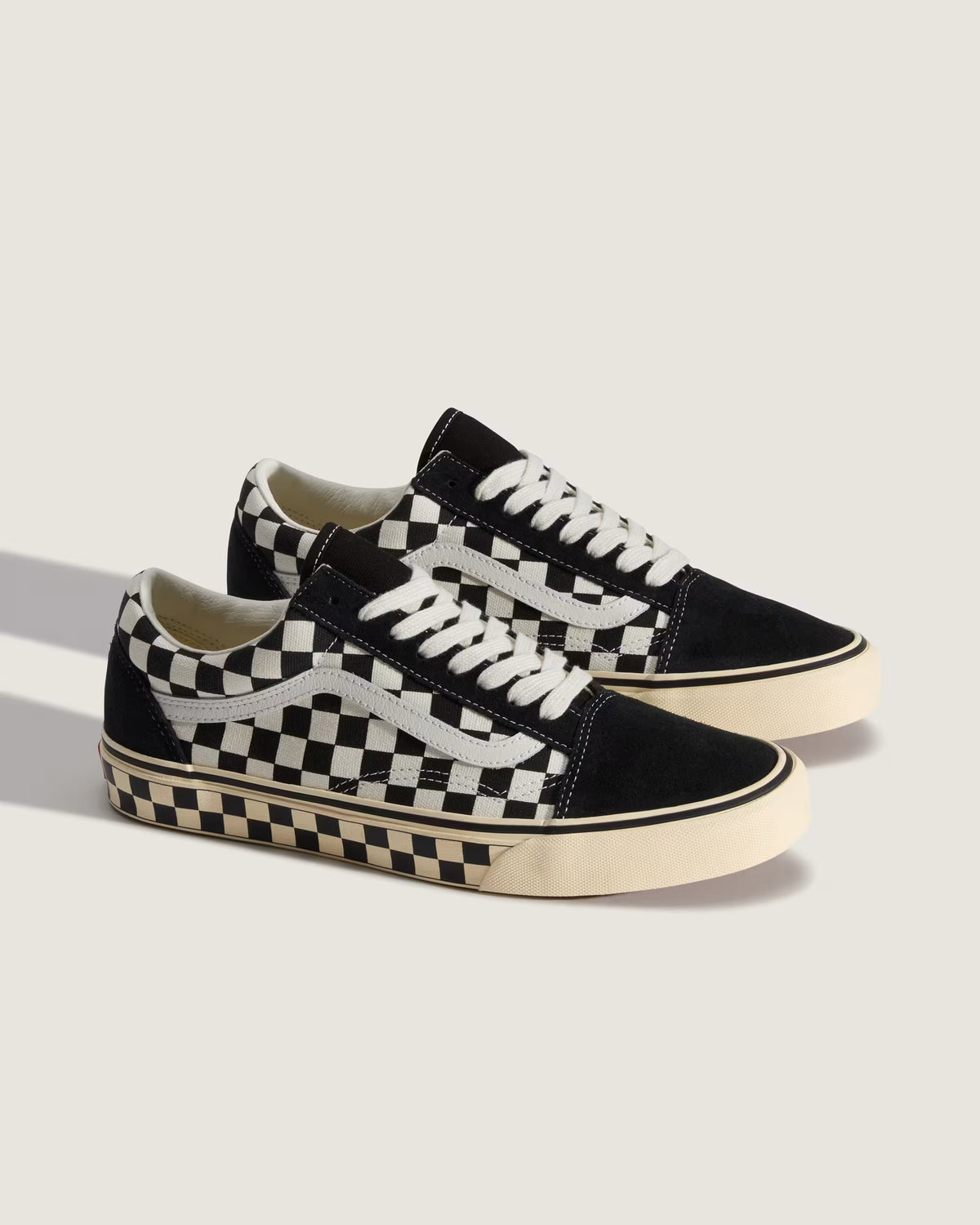 Vans Old Skool Checkerboard Black Marshmallow - OnSize
